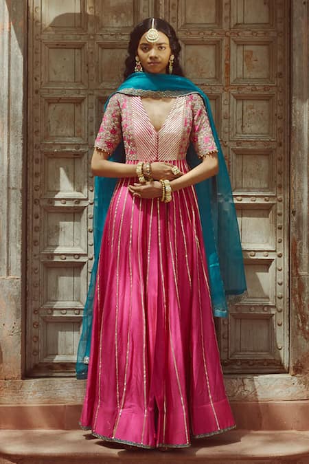 Pratibha Sultania Gota Embroidered Anarkali Set 