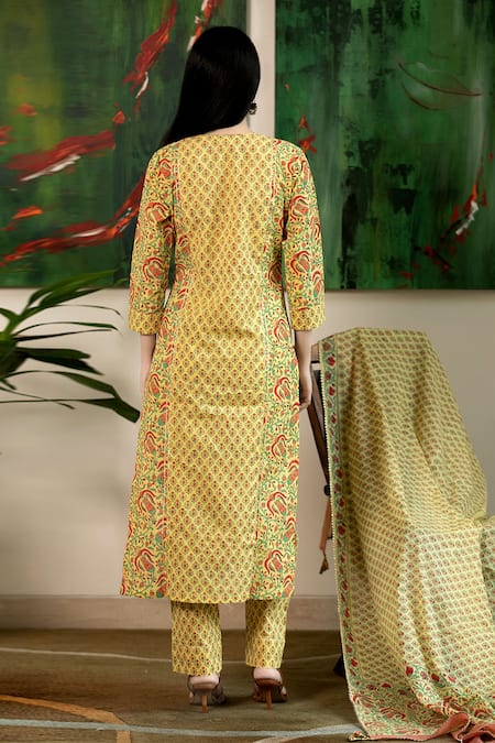 Abbaran Hand Block Print Kurta Set 