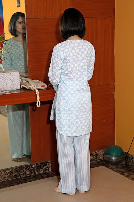 Abbaran Block Print Kurta & Pant Set 