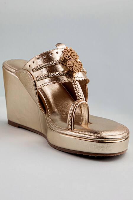 Corky's Carley Gold Metallic Leopard Platform Wedge Sandals | Freckled  Poppy Boutique