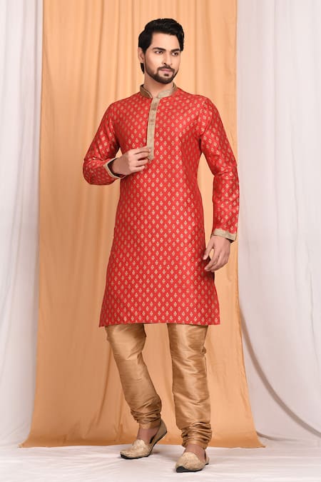 Aryavir Malhotra Floral Woven Kurta Set 