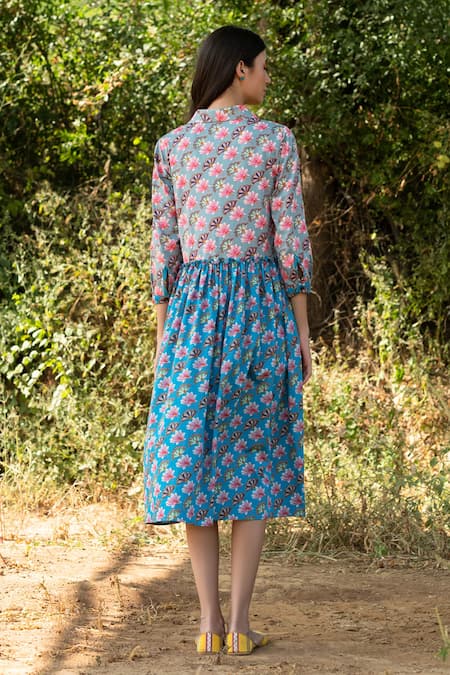 Rang Swati Vijaivargie Floral Print Shirt Dress 