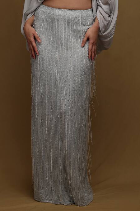 Buy Shriya Som Blue Tulle Beads Cut Dana Embellished Skirt Online at Aza Fashions Buy_Shriya Som_Blue Tulle Beads Cut Dana Embellished Skirt _Online_at_Aza_Fashions