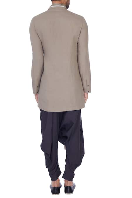 Antar Agni Linen Draped Kurta 