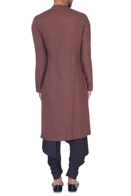 Antar Agni Linen Blend Layered Kurta 