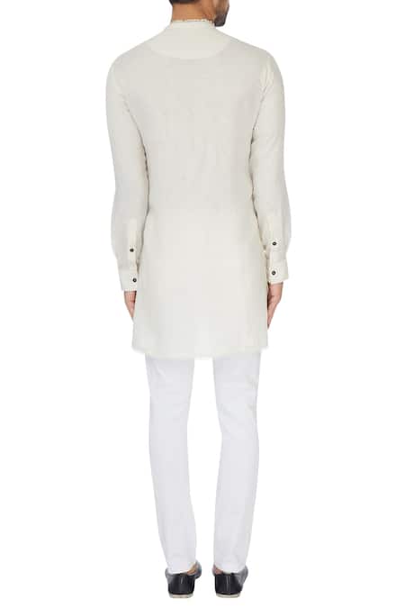 Khanijo Linen Cross Over Wrap Kurta 