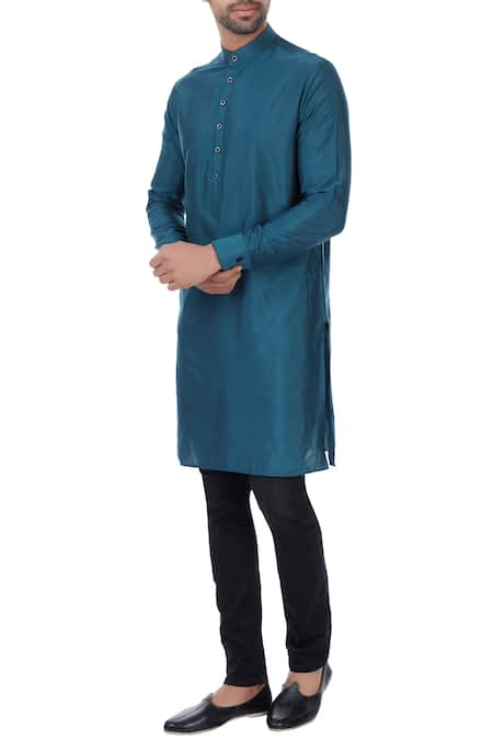 Vavci Cotton Silk Solid Kurta 