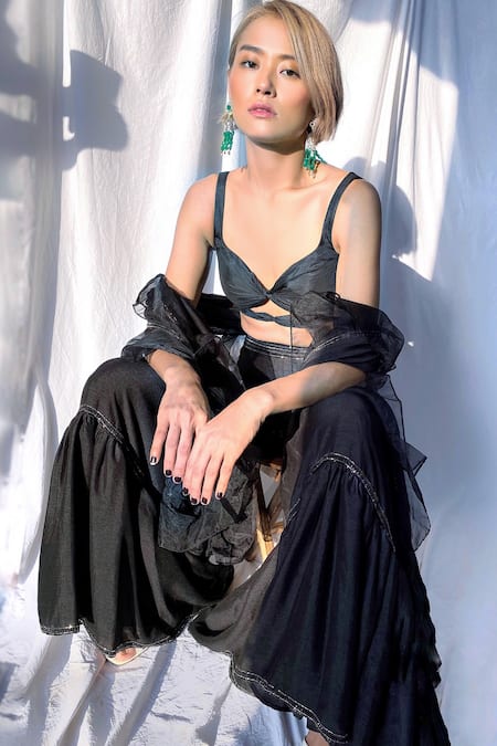 Maiti Shahani Embroidered Sharara Set 