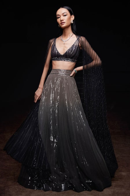 Buy Attractive Black Lehenga Choli With Dupatta / Sequins Work Lehenga for  Women /readymade Party Wear Lehenga/ Indian Lehenga/ Reception Skirt Online  in India - Etsy