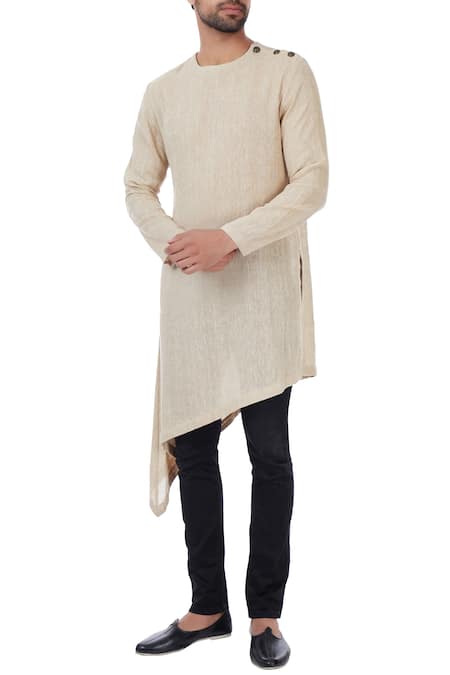 Vavci Woven Asymmetric Kurta 