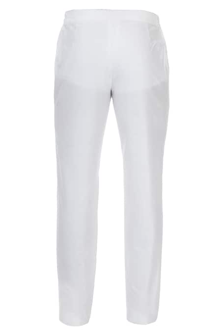 Buy Black Mid Rise Slim Fit Trousers for Men