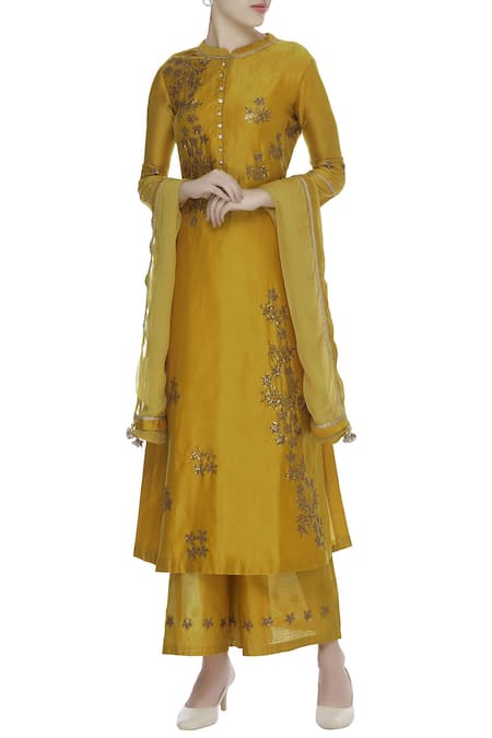 Manasi Sengupta Silk Chanderi Kurta Palazzo Set 