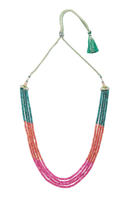 Just Shradhas Triple Layer Bead Necklace 