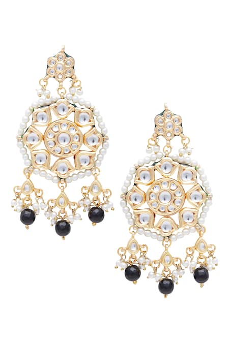 Just Shradhas Pearl Drop Kundan Earrings 