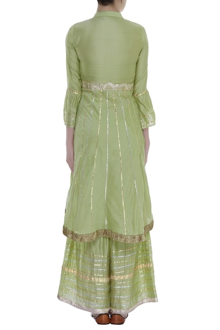 Kunwarani Ritu Embroidered anarkali kurta sharara set 