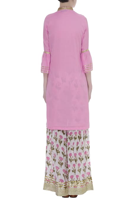 Kunwarani Ritu Gota embroidered kurta sharara set 