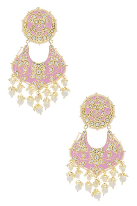 Moh-Maya by Disha Khatri Gold Plated Meenakari Danglers