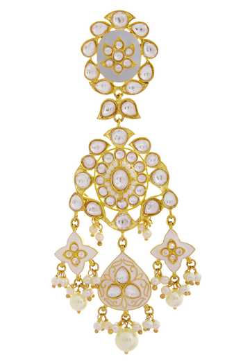Buy Moh-Maya By Disha Khatri Gold Plated Pearls, Metallic Thread Meenakari Kundan Choker Set Online at Aza Fashions Buy_Moh-Maya By Disha Khatri_Gold Plated Pearls, Metallic Thread Meenakari Kundan Choker Set _Online_at_Aza_Fashions