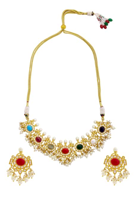 Moh-Maya by Disha Khatri Stone Choker Set 