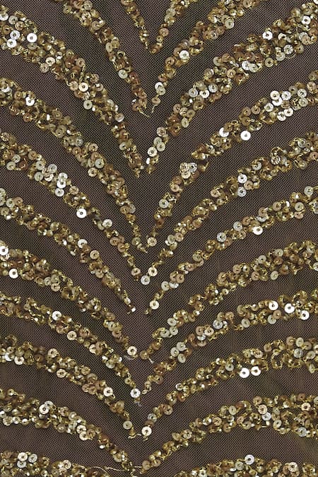 Shop_Ridhi Arora_Purple Tafetta Round Sequins Embellished Peplum Blouse And Lehenga Set _Online_at_Aza_Fashions