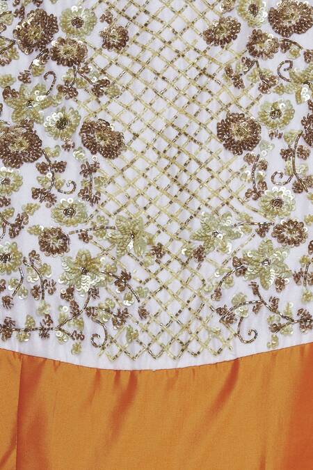 Buy_Ridhi Arora_Orange Tiered Embellished Anarkali With Dupatta _Online_at_Aza_Fashions