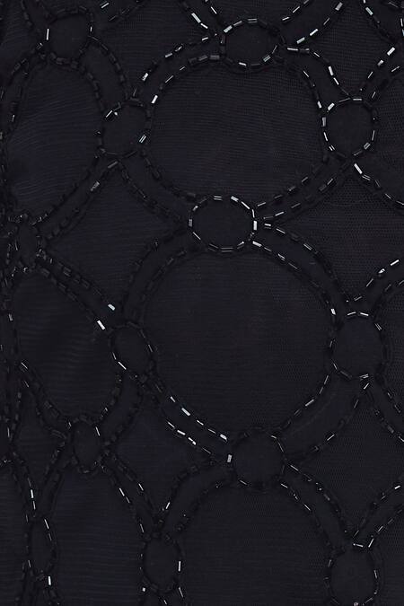 Buy Arpan Vohra Black Key Hole Neckline Embroidered Tunic Online at Aza Fashions Buy_Arpan Vohra_Black Key Hole Neckline Embroidered Tunic _Online_at_Aza_Fashions