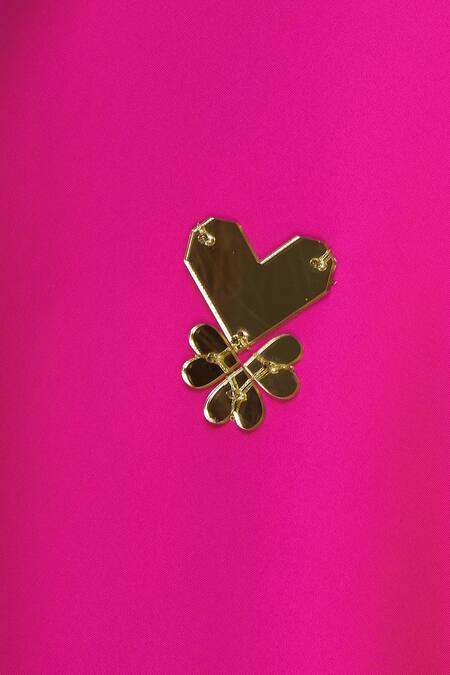 Shop Papa Don't Preach Pink Acrylic Heart Motifs Embroidered Lehenga Set Online at Aza Fashions Shop_Papa Don't Preach_Pink Acrylic Heart Motifs Embroidered Lehenga Set_Online_at_Aza_Fashions