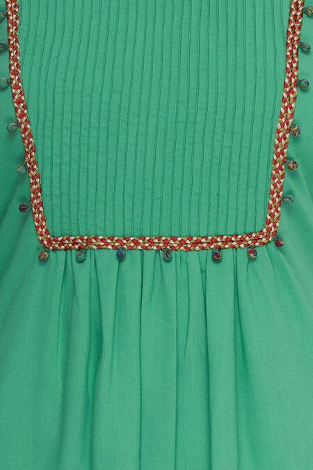 Buy_Arpan Vohra_Green Flared Kurta _Online_at_Aza_Fashions