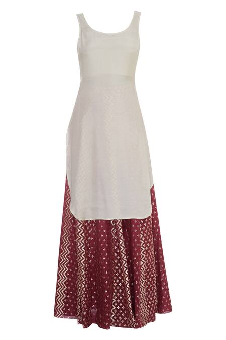 Buy Joy Mitra Ivory Floral Embroidered Kurta Lehenga Set Online at Aza Fashions Buy_Joy Mitra_Ivory Floral Embroidered Kurta Lehenga Set _Online_at_Aza_Fashions