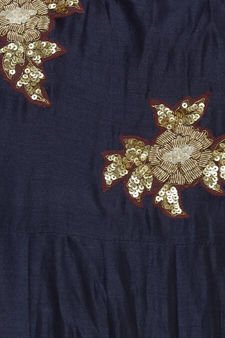 Buy Joy Mitra Blue Patchwork Embroidered Anarkali With Dupatta Online at Aza Fashions Buy_Joy Mitra_Blue Patchwork Embroidered Anarkali With Dupatta _Online_at_Aza_Fashions