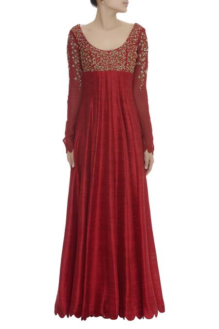 Joy Mitra Sequin Embroidered Anarkali With Dupatta Online at Aza Fashions Joy Mitra_Sequin Embroidered Anarkali With Dupatta _Online_at_Aza_Fashions