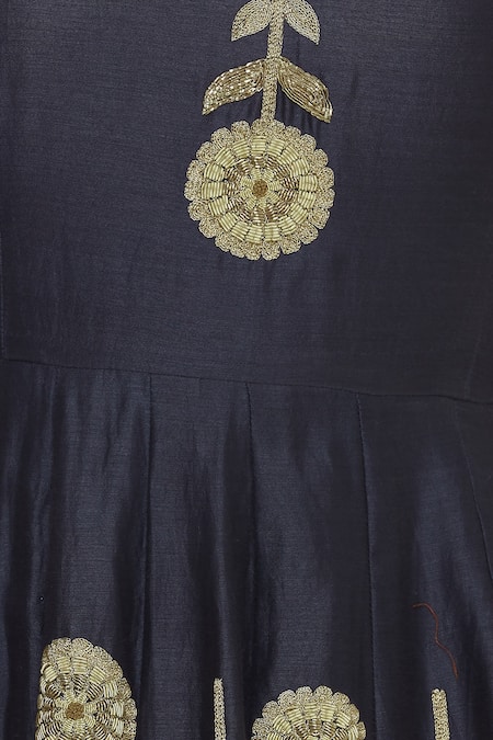 Joy Mitra Blue Embroidered Kurta With Lehenga And Stole at Aza Fashions Joy Mitra_Blue Embroidered Kurta With Lehenga And Stole _at_Aza_Fashions