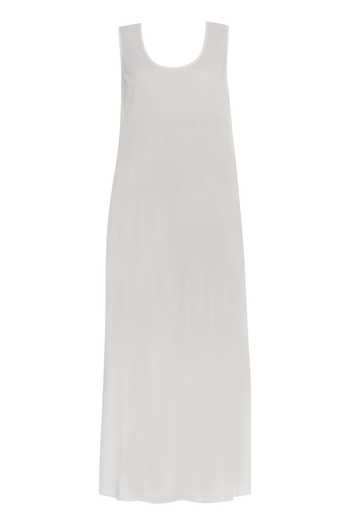 Shop_Niki Mahajan_White Cotton Silk Embellished Dress_Online_at_Aza_Fashions