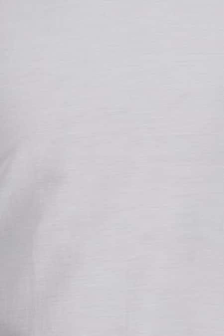 Antar Agni_White Kurta With Asymmetric Hemline_at_Aza_Fashions