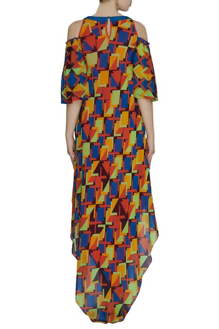 Urvashi Joneja Printed Asymmetric Dress 
