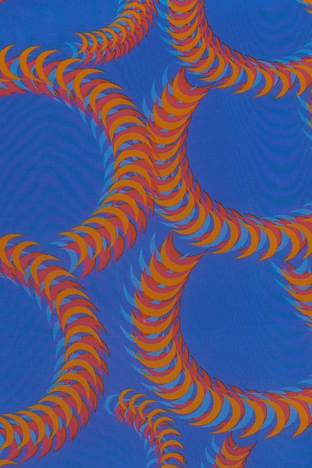 Buy_Urvashi Joneja_Blue Georgette Round Neckline Printed Tunic Dress With Inner _Online_at_Aza_Fashions