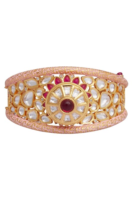 Kiwi by Musskan Gold Plated Kundan Cuff