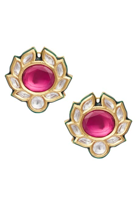 Kiwi by Musskan Gold Plated Kundan Studs