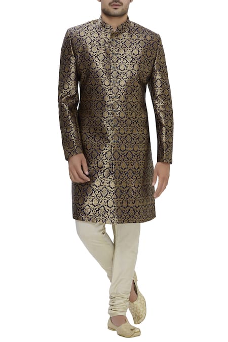 Arihant Rai Sinha Woven Silk Sherwani Set 