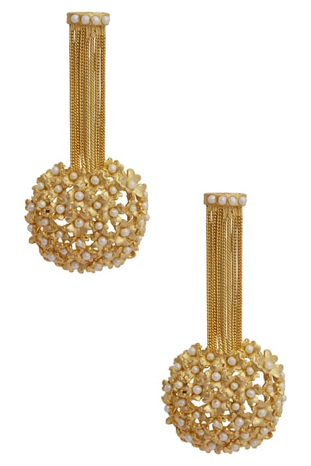 Mira by Radhika Jain Metal Chain Earrings 