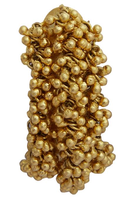 Mira By Radhika Jain Gold Plated Bead Stud Earrings Online at Aza Fashions Mira By Radhika Jain_Gold Plated Bead Stud Earrings _Online_at_Aza_Fashions