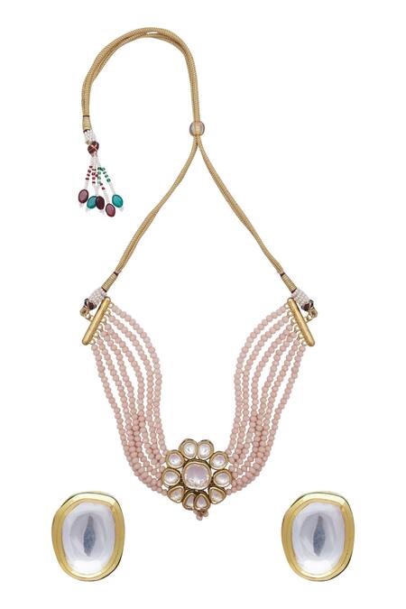 Just Shradha's Gold Plated Beads Choker Set
