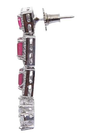 Chaotiq By Arti_Silver Plated Stones Handcrafted Layered Necklace Set_at_Aza_Fashions