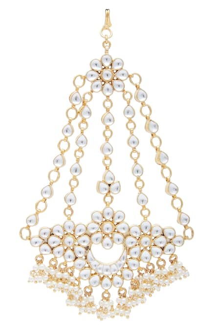 Chaotiq By Arti Gold Plated Stone Kundan Passa 