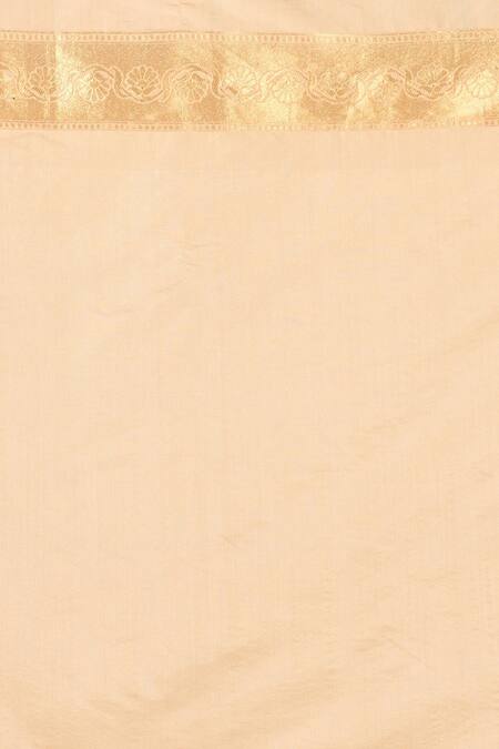 Buy_Nazaakat By Samara Singh_Beige Banarasi Silk Handloom Saree_Online_at_Aza_Fashions