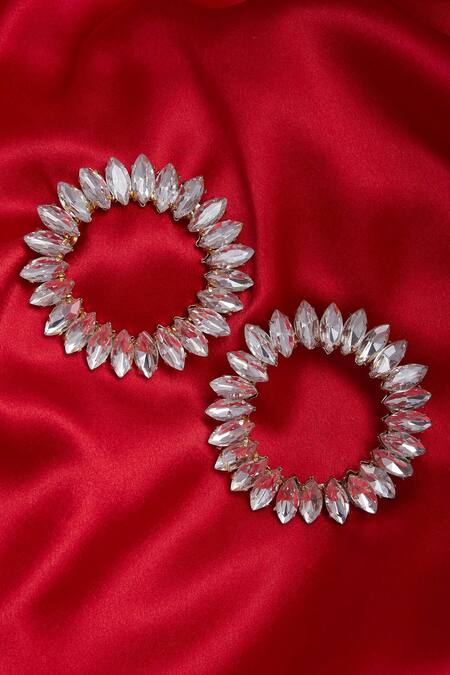 Buy_AE-Tee_Gold Plated Stone Earrings _Online_at_Aza_Fashions