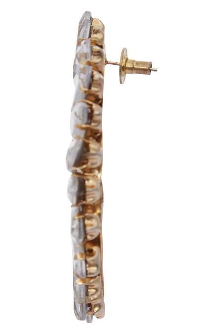 Shop_AE-Tee_Gold Plated Stone Earrings _Online_at_Aza_Fashions