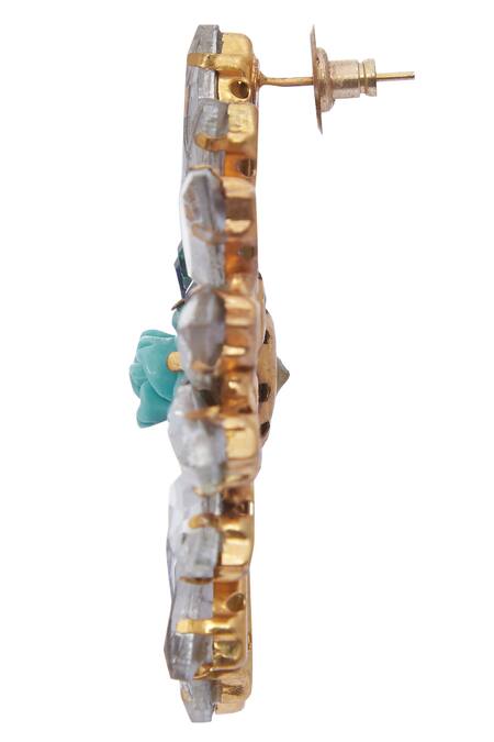 AE-Tee_Blue Stone Earrings _at_Aza_Fashions