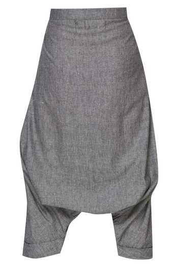MATI Grey Handloom Cotton Pants Online at Aza Fashions MATI_Grey Handloom Cotton Pants_Online_at_Aza_Fashions