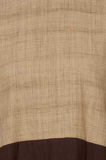 Buy MATI Beige Handloom Cotton Color Block Dress Online at Aza Fashions Buy_MATI_Beige Handloom Cotton Color Block Dress_Online_at_Aza_Fashions